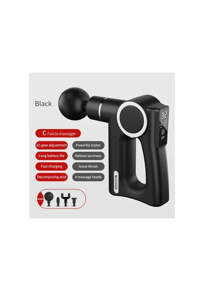 Masaj Tabancası Led Ekran 4 Başlıklı Kas Rahatlatıcı Şarjlı Massage Gun Karışık