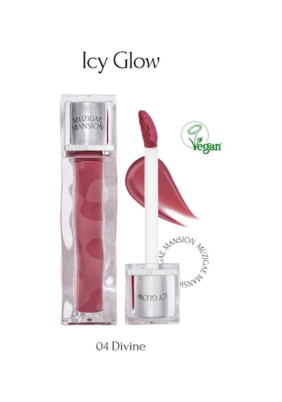 Muzigae Mansion Uzun Süre Parlak Görünüm Sunan Lip Gloss Icy Glow 04 Divine 04 Divine