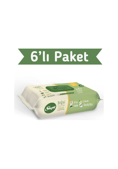 Sleepy Doğal Organik Pamuklu Temizlik Havlusu 6x50 300 Yaprak