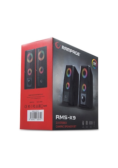 Rampage RMS-X9 2.0 RGB Işıklı 5V 30 Db Oyuncu Hoparlör