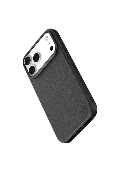 Apple Uyumlu iPhone 17 Pro Kılıf M-safe Şarj Özellikli Polimerik Deri Raptic Urban Nano Kapak Siyah