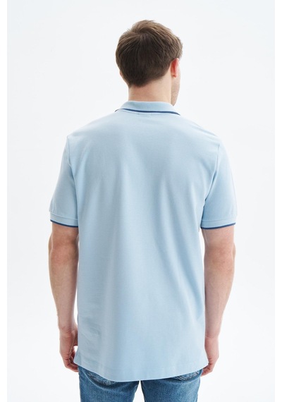 AR-MA Arma Erkek Regular Fit Basic % 100 Pamuk Pike Polo Yaka Tişört Y29374353802 Mavi