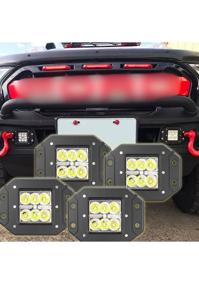 Off Road Led Çalışma Ve Tampon Sis Lambası 4 Adet 12-24v Traktör