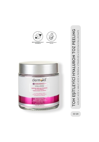 Dermokil Cilt Tonu Eşitleyici Hyaluron Enzim Toz Peeling 50 G