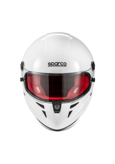 Sparco Stealth Rf Fia Onaylı Kask Beyaz Xl Beden Kırmızı Ped Brh0007b0w090xl