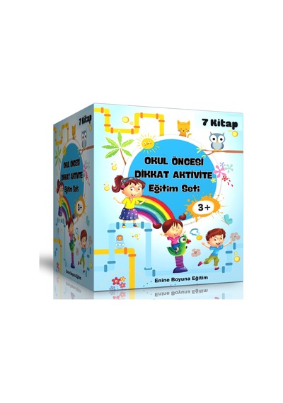 Okul Öncesi Dikkat Aktivite Eğitim Seti 7 Süper Kitap