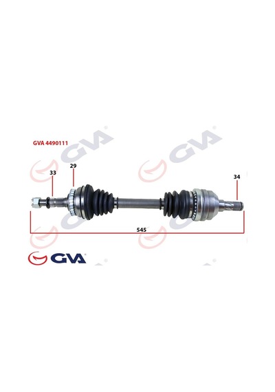 Gva 4490111 - Komple Aks Sol Vectra B 1.6i-1.8i-2.0i 95-03 Abs L