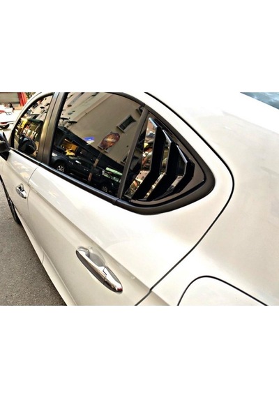 Honda City Uyumlu Kelebek Cam Kaplama Vizörü Piano Black 2021-