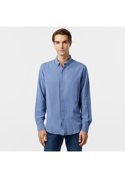 Nautica Erkek Mavi Classic Fit Gömlek Çizgili W37232t Mavi