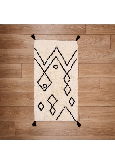 Soft Ethnic Banyo Paspası - Beyaz - 60x100 Cm Renkli
