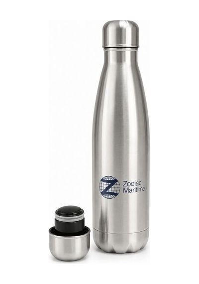 Zodiac Maritime 500ml Metal Termos Paslanmaz Çelik, Şık Ve Dayanıklı Su Şişesi Metalik
