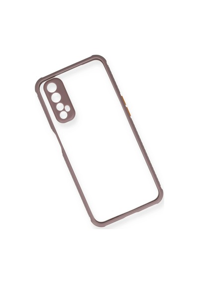 Newface - 463 - Realme 7 Kılıf Miami Şeffaf Silikon - - Csmo-tex - Açık Mor