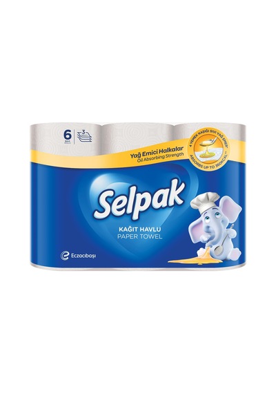 3 Adet Selpak Yağ Emici Kağıt Havlu 6 Lı