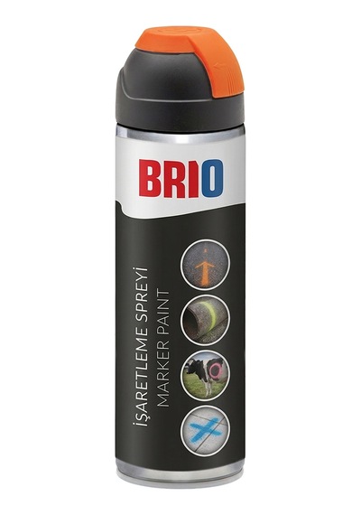 Brio İşaretleme Spreyi Endüstriyel 500 Ml Turuncu