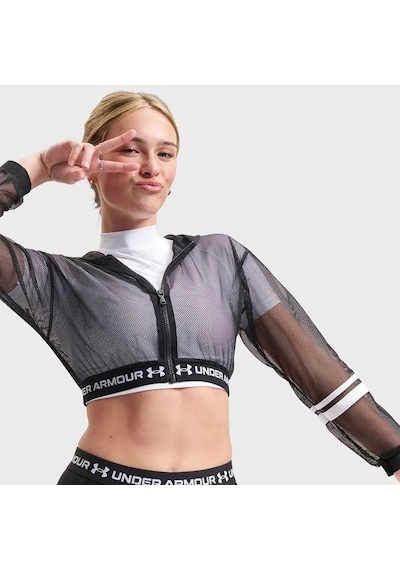 Under Armour Heatgear Mesh Kadın Siyah Polo Yaka Tişört