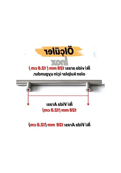 10 Adet İnox Metal Kulp - 128 Mm