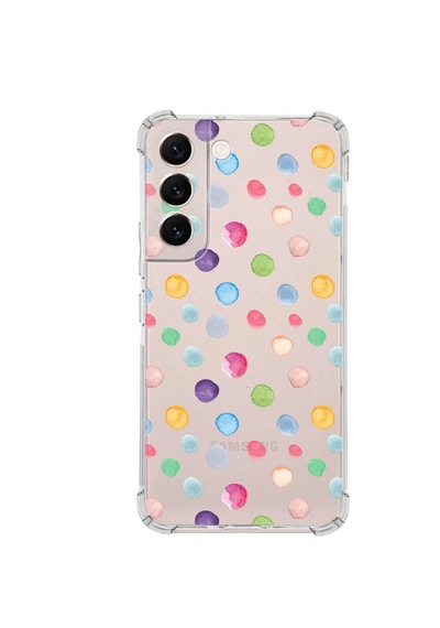 Prinrify Samsung Galaxy S22 Plus Uyumlu Water Color 6 Baskılı Şeffaf Köşe Korumalı Antişok Kılıf