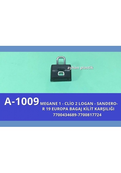 Bagaj - 324 - Kilit Karşılığı R19 Europa-megane - Dpmıx-hb - 1-clıo 2-logan-sandero