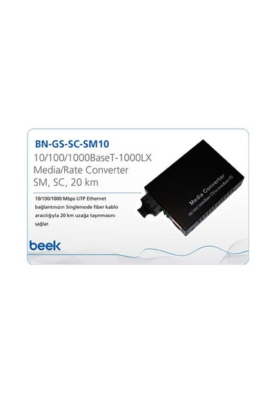 Beek Fiber Singlemode 10/100/1000 Gb Sc Converter