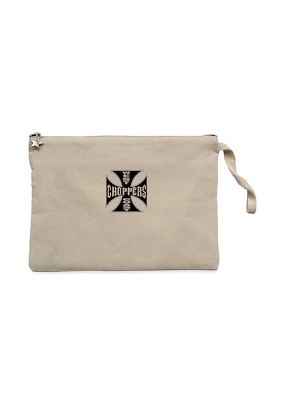 West Coast Choppers Krem Clutch Astarlı Cüzdan / El Çantası Krem