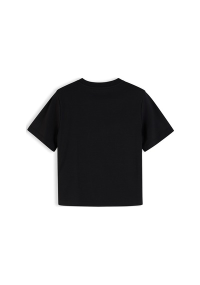 Tommy Hilfiger Interlock Boxy C-nk Ss Tee Kadın Siyah T-shirt - Ww0ww49646