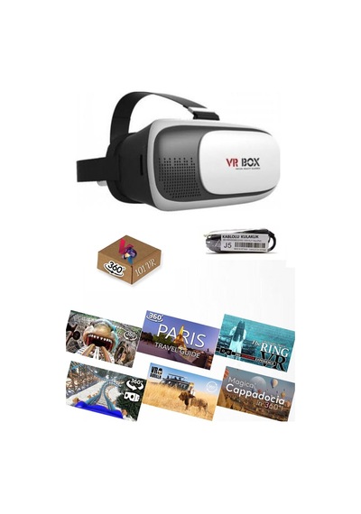 Vr Sanal Gerçeklik Gözlüğü Kulaklık Eğlence Paketi