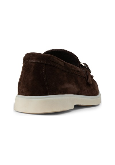 Deery Erkek Kahverengi Hakiki Süet Toka Detaylı Loafer - 02031mkhvc01 Kahverengi