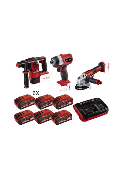 Einhell PLUS1 Sds Matkap Vidalama + Taşlama + Kırıcı Delici + 6 Akülü Set