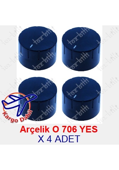 Arçelik Uyumlu O 706 YES Ankastre ve Setüstü Ocak Düğme Seti Siyah