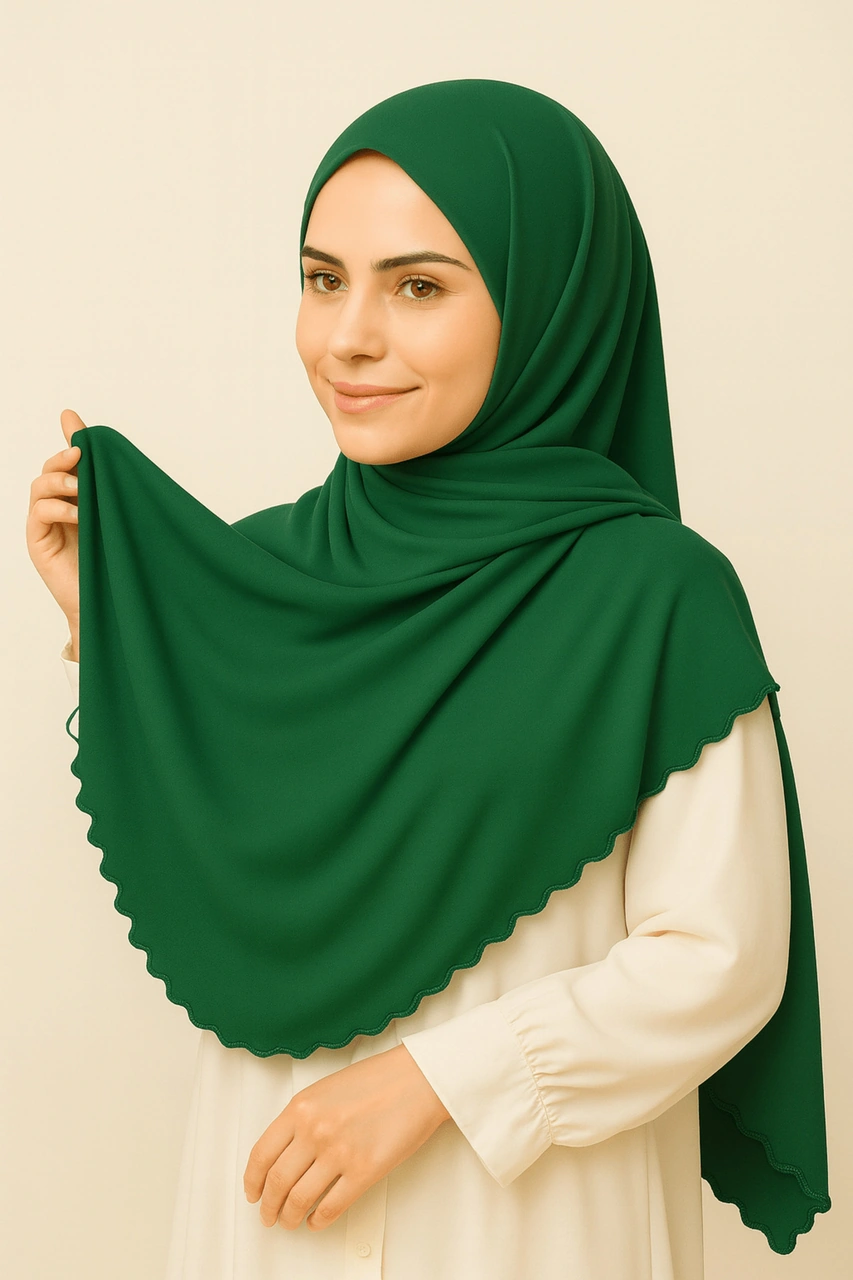 Mim Eşarp Enba Premium Jersey Sandy Şal - 75x190 Cm Zümrüt