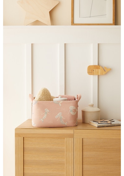 Ocean Home Textile Çocuk Odası Deniz Kızı Sepet 30 x 21 x 18 cm