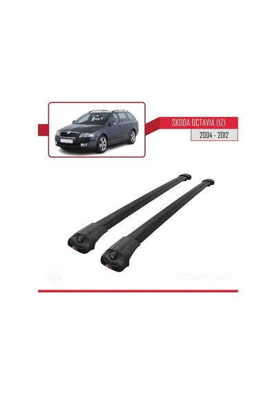 Skoda Octavia 1z 2004-2012 Arası İle Uyumlu Ace-1 Ara Atkı Tavan Barı Siyah
