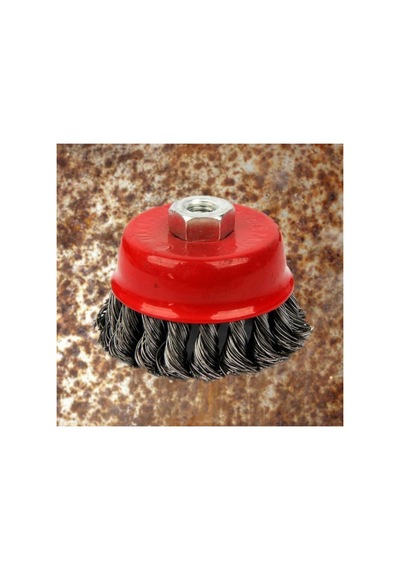 Burgulu Telli Çanak Fırça M14 Vidalı 65 Mm 5130