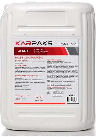 Karpaks Jasmin Halı Ve Oda Parfümü 20 Kg Şampuan