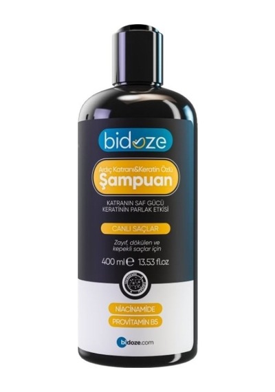 Bidoze Ardıç Katranı & Keratin Şampuanı 400 Ml Kepek, Kaşıntı Ve Dökülme Karşıtı