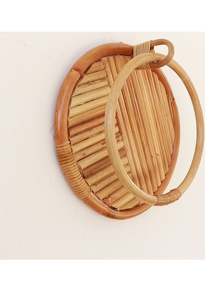 Bohem Rattan Banyo Havlu Askısı, Askılık, Iskandinav, Modern,