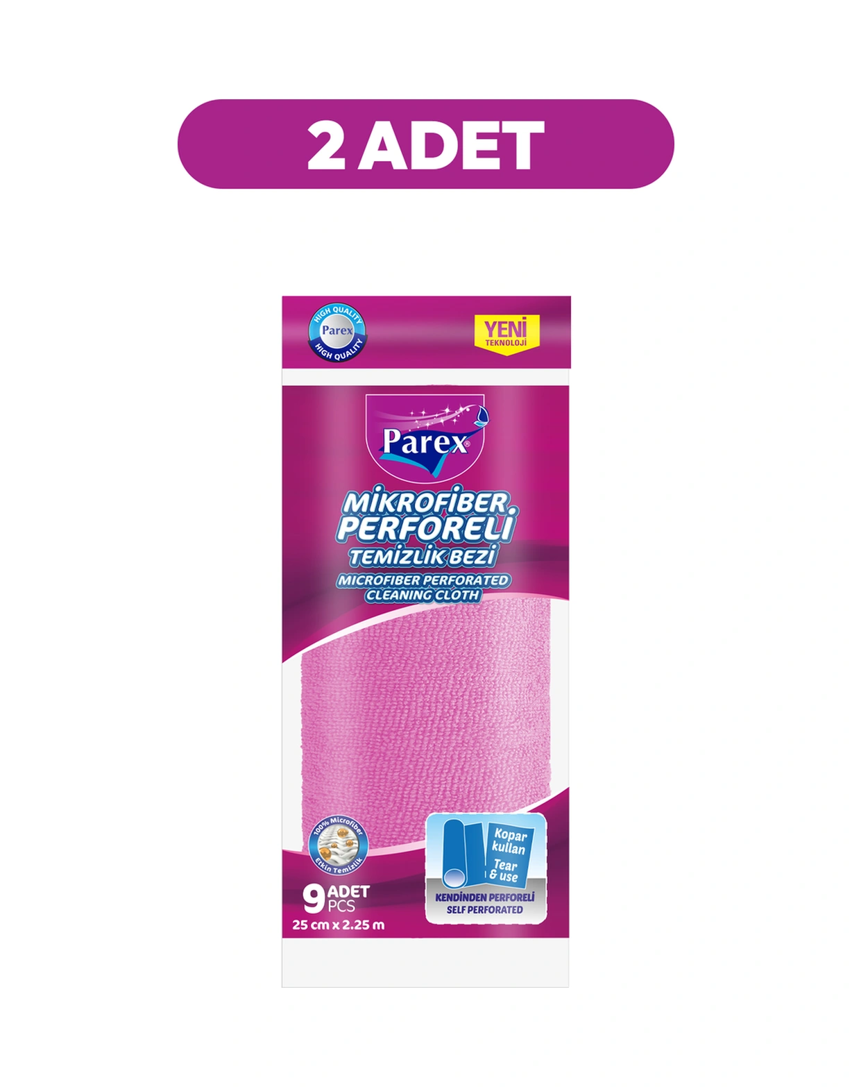 Mikrofiber Perforeli 9 Lu Rulo Bez İkili Paket Diğer