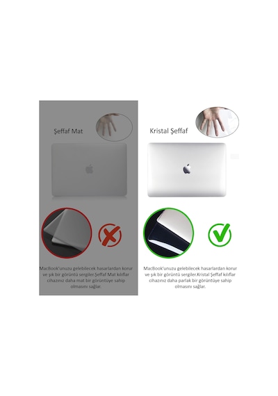 McStorey Apple Uyumlu MacBook Air ile Kılıf M1 A1932 2179 A2337 Kristal