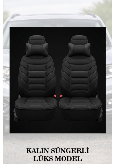 Nissan Qashqai 2024 Uyumlu Lüks Premium Siyah Renk 2 Adet Minder Ve Yastık