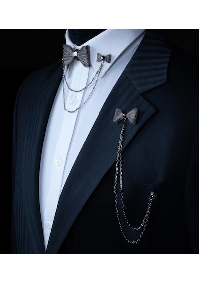 Coolmenclub Papyon Figürlü Gömlek Yaka İğnesi Gümüş
