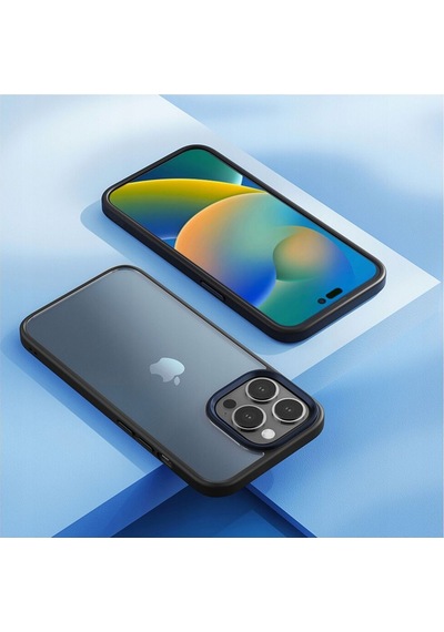 Rock Apple Uyumlu iPhone 14 Pro Max Guard Şeffaf Kılıf Siyah Siyah