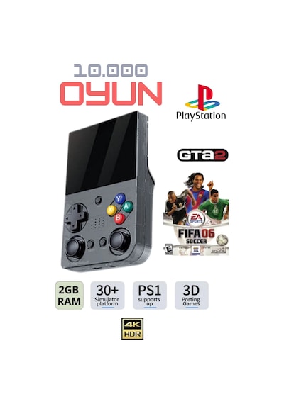 El Atarisi 3.5 Hd Ekran Gamepad Nostalji Oyun Atari Psp/ps1/fıfa Gta Mario 10.000 Games Oyun Konsolu
