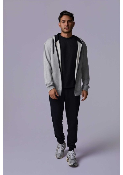 Defys Defy S Erkek Oversize Kapüşonlu Fermuarlı Cepli Sweatshirt Gri Melanj - 527577758 Gri Melanj Defys Defy S Erkek Oversize Kapüşonlu Fermuarlı Cepli Sweatshirt Gri Melanj - 527577758 Gri Melanj