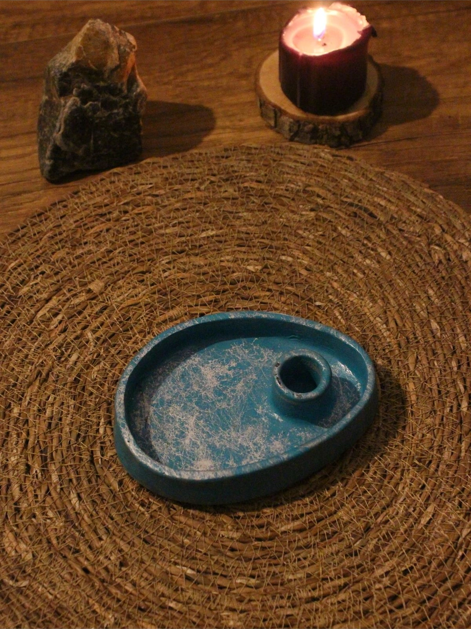 Yumurta Palo Santo Tütsülük & Palo Santo Tütsü 2 Adet Mavi