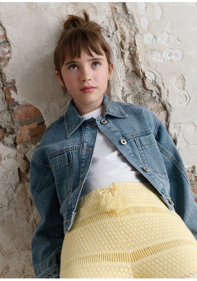 Kız Çocuk Denim Ceket Mavi 6406 Mavi