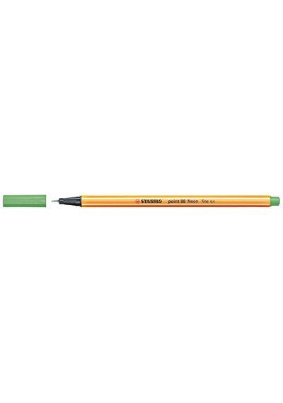 Fineliner Point 88, Çizgi Kalınlığı: 0,4 Mm, Neon Yeşil Ve 3