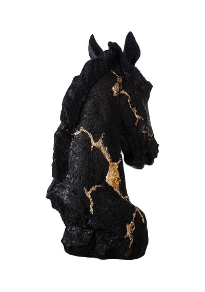 Antique Horse Büst Biblo 15x25x38 Cm 3 Adet Çok Renkli