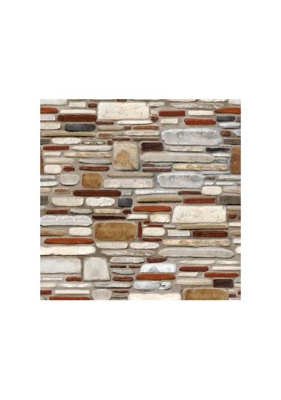 Oskar 15261 Çakıl Taşı Desenli 3d Silinebilir Duvar Kağıdı 5m2 Karışık