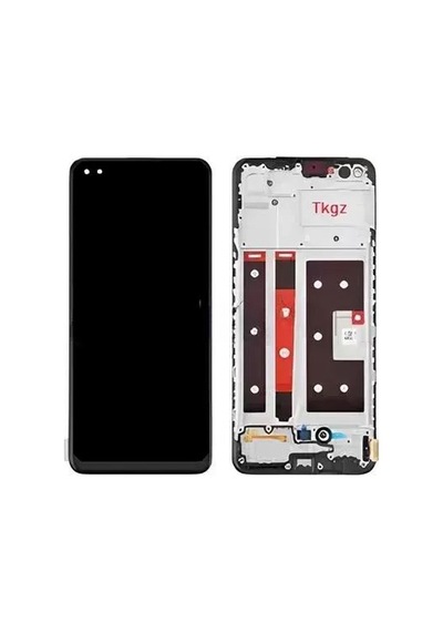 Tkgz - Oppo Reno 4 Lite İle Uyumlu Lcd Ekran Dokunmatik Servıce Pack Lcd Full Çıtalı
