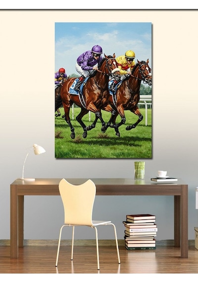 Kanvas Tablo At Yarışı Sahnesi 50cmx70cm